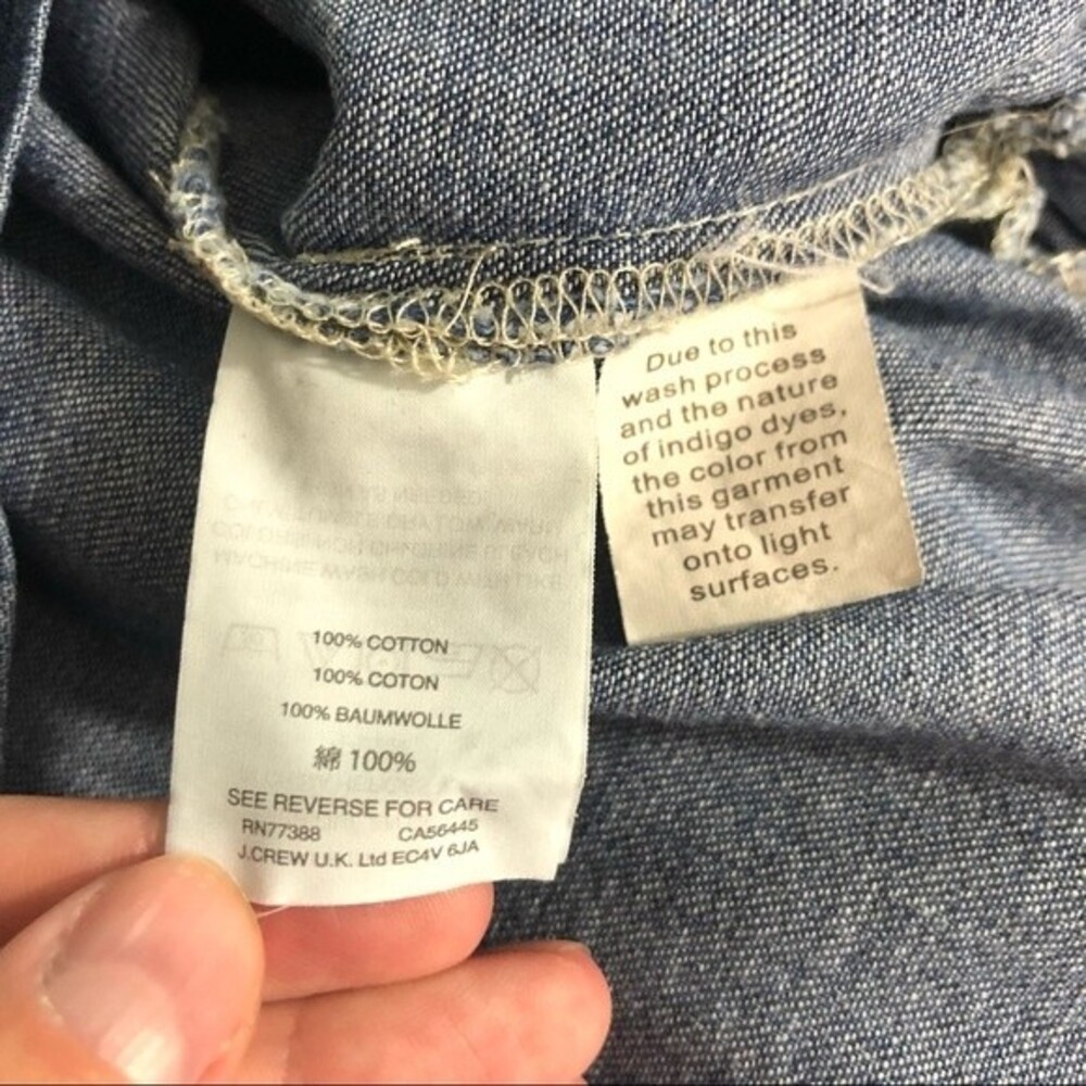 Madewell Lace-Up Denim Top Size Medium Nautical Summer Vacation - Picture 11 of 14